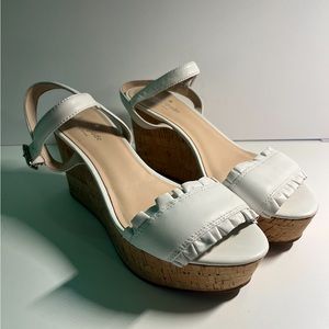 BWOB Kate Spade Tomas White sandal heel